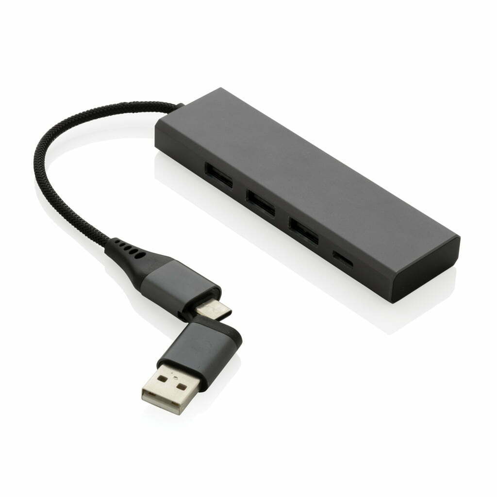 Terra RCS perdirbtas aliuminio USB šakotuvas su 3 USB prievadais - Image 2