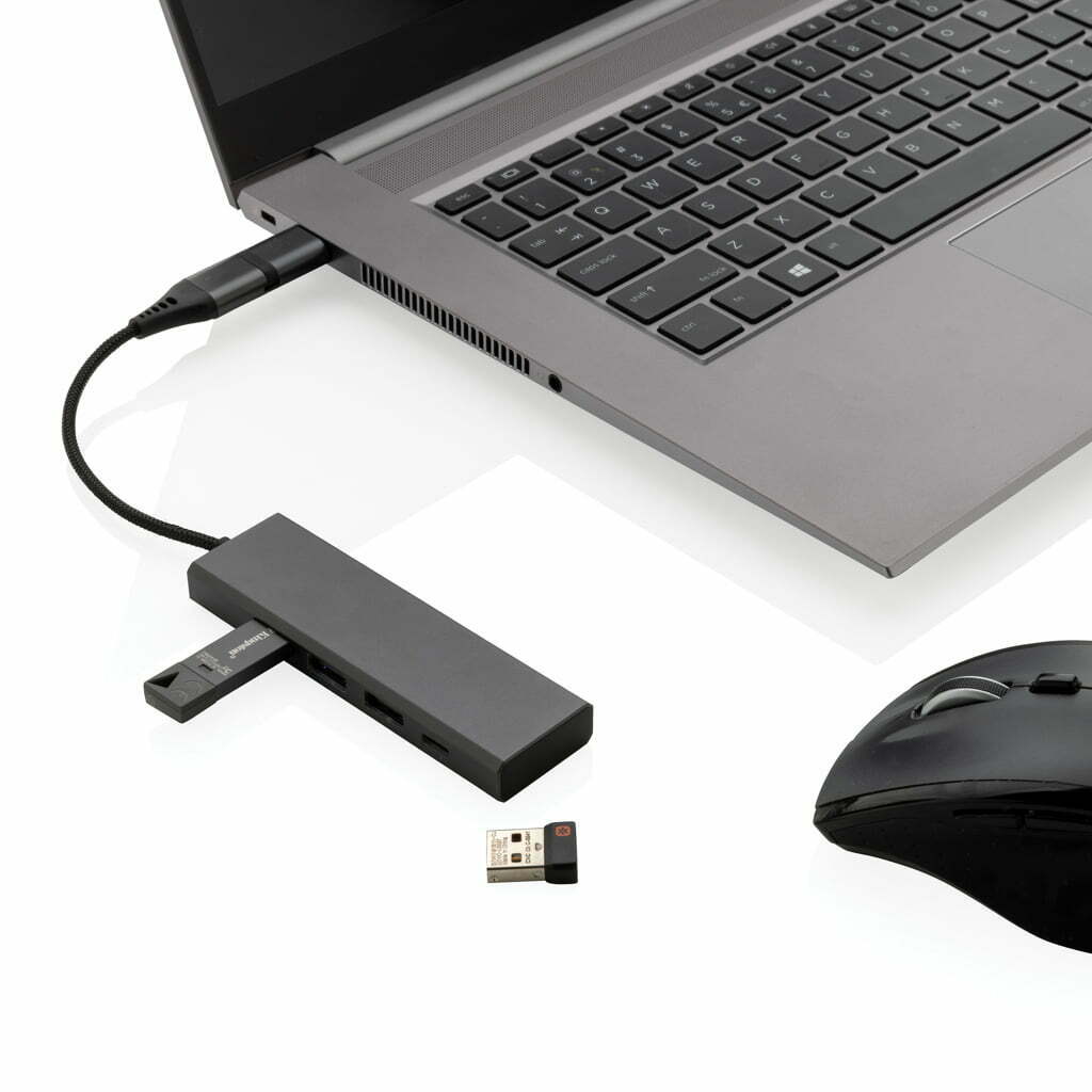 Terra RCS perdirbtas aliuminio USB šakotuvas su 3 USB prievadais - Image 3