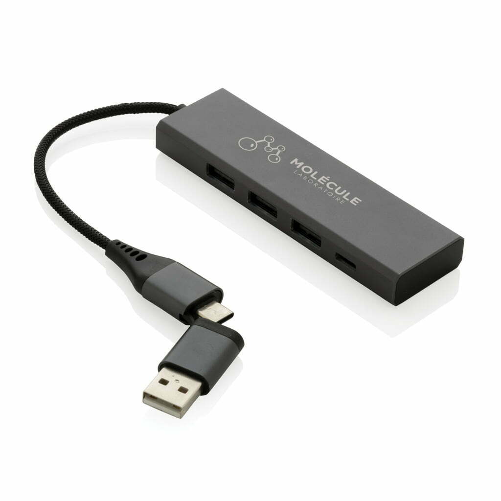 Terra RCS perdirbtas aliuminio USB šakotuvas su 3 USB prievadais - Image 6
