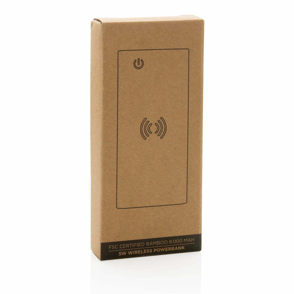 FSC® sertifikuoto bambuko belaidis įkroviklis 8 000 mAh - Image 13
