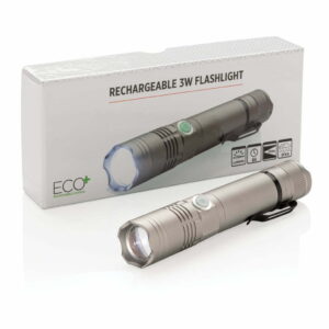 Įkraunamas 3W LED žibintuvėlis