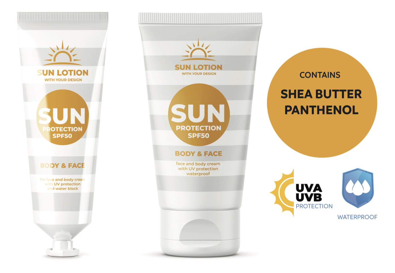 Patikima apsauga nuo saulės: "Sun Protection SPF50" losjonas kūnui ir veidui.
