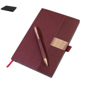 Prabangus kalėdinis verslo dovanų rinkinys Burgundy Elegance su jūsų logotipu
