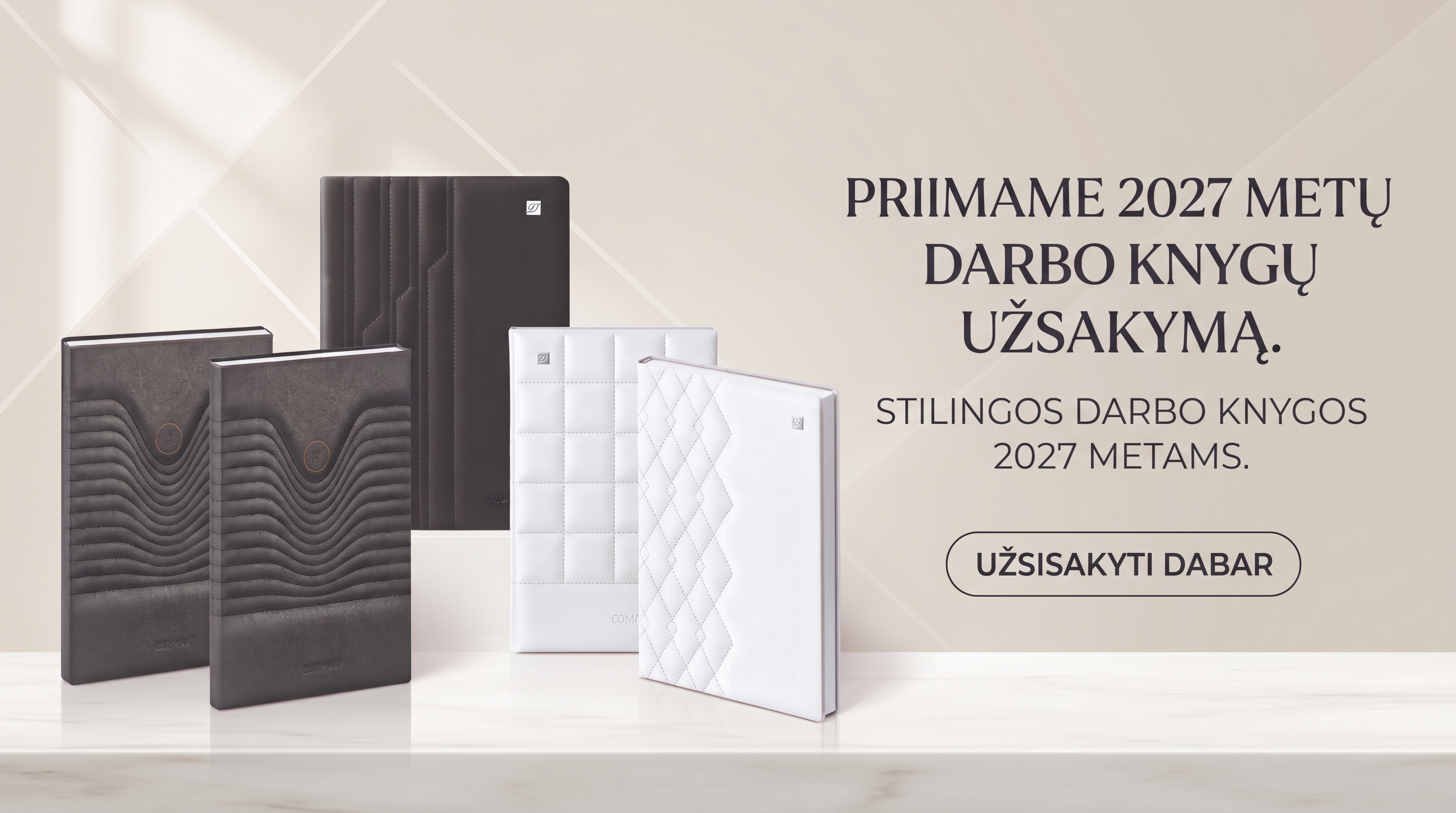 Darbo kalendorius su dekoratyviniu susiuvimu „Ideo Exclusive“