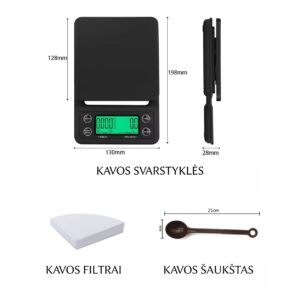 Kelioninis kavos rinkinys patogiame dėkle