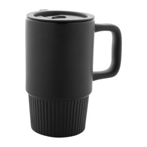 Keraminis puodelis su dangteliu, 420 ml