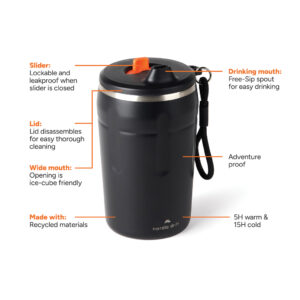 Sandarus termo puodelis su rankena, 350 ml