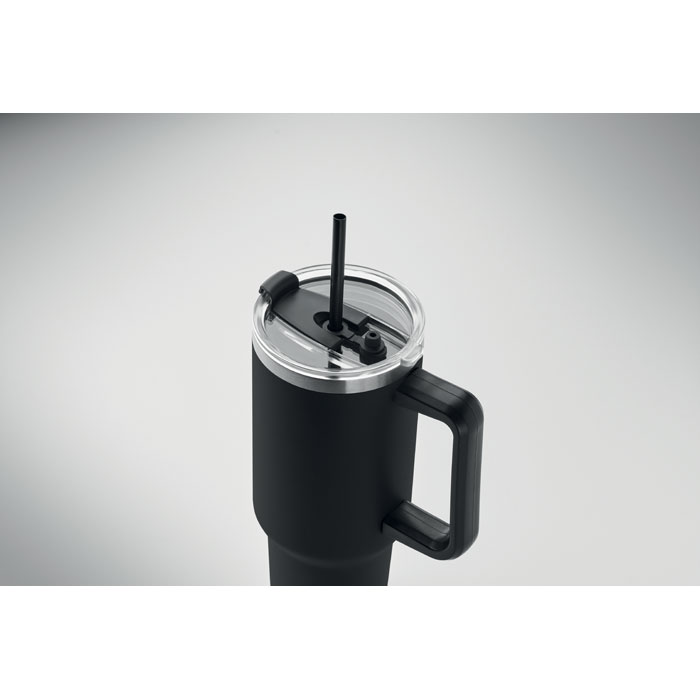 Didelis termo puodelis su šiaudeliu, 1200 ml - Image 11