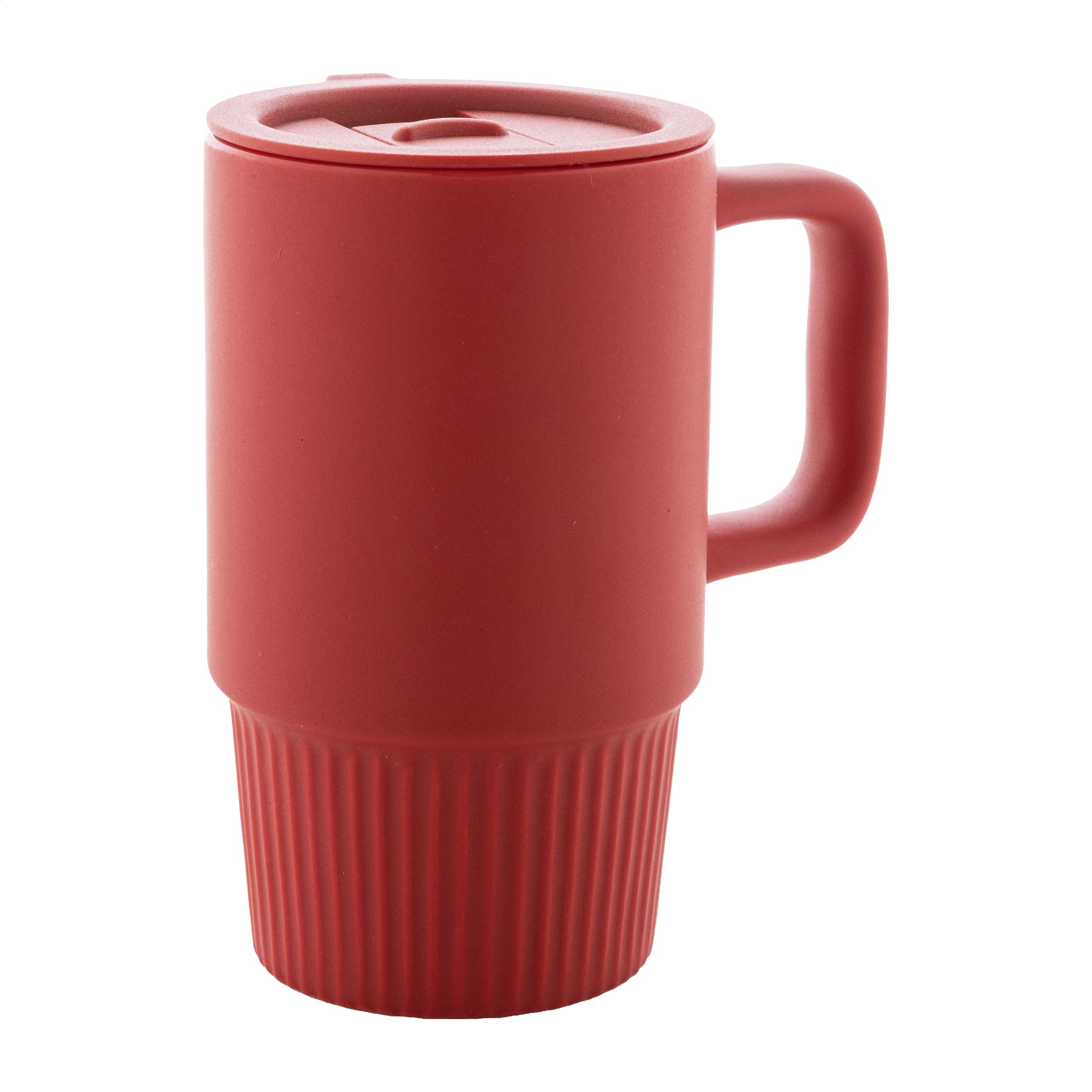 Keraminis puodelis su dangteliu, 420 ml