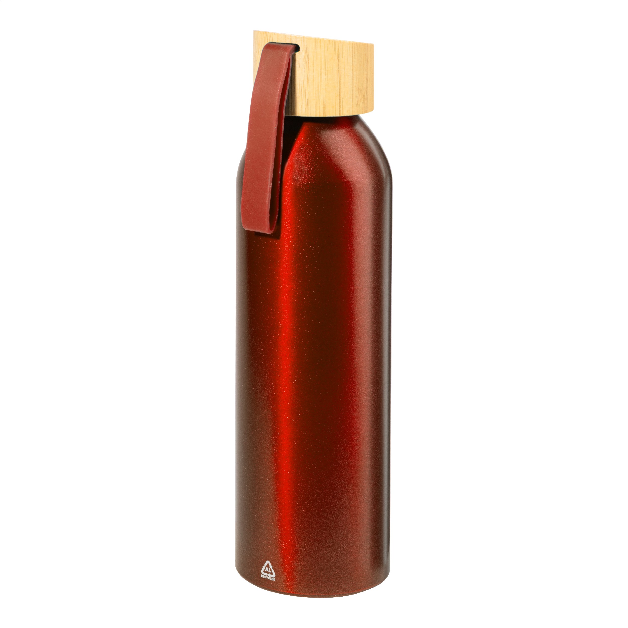 Aliumininė gertuvė su bambukiniu dangteliu, 600 ml - Image 2