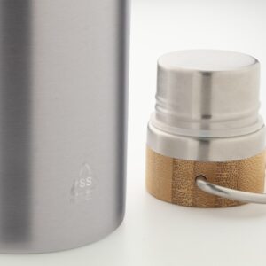 Kompaktiška termo gertuvė su bambukiniu dangteliu, 500 ml