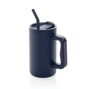 Didelis termo puodelis su šiaudeliu, 800 ml