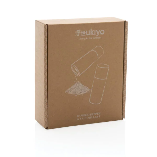 Ukiyo bamboo salt and pepper mill set - Image 11