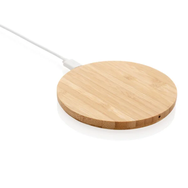 FSC® certified bamboo 5W round wireless charger - Image 5