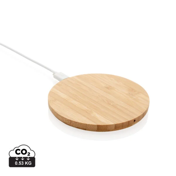 FSC® certified bamboo 5W round wireless charger