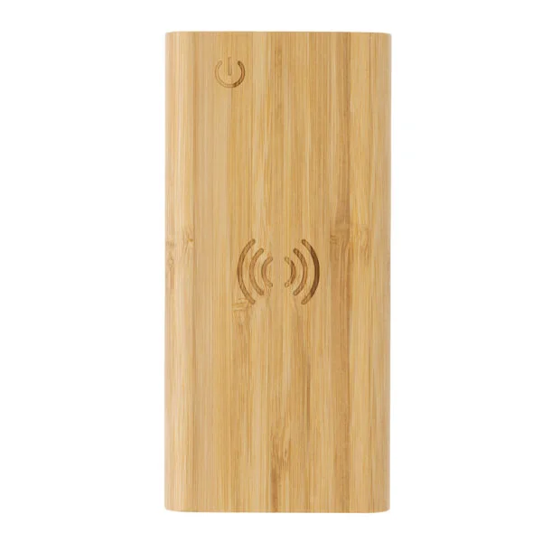 FSC®certified bamboo 8.000 mAh 5W wireless powerbank - Image 5