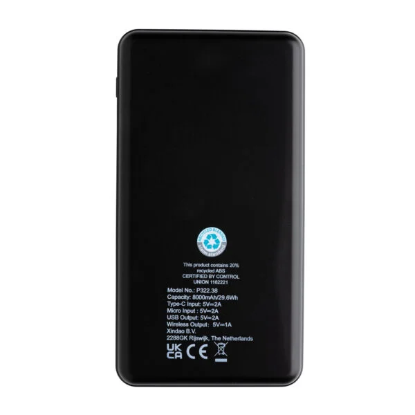 FSC®& RCS Rplastic 8000 mAh Wireless Powerbank - Image 5