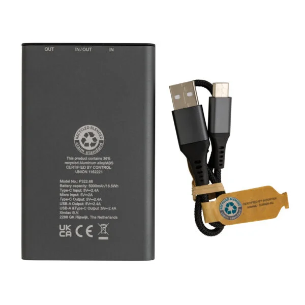 Terra RCS recycled aluminum powerbank 5.000 mAh - Image 6