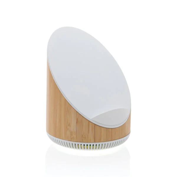 Ovate bamboo 5W speaker with 15W wireless charger - Image 2