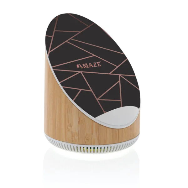 Ovate bamboo 5W speaker with 15W wireless charger - Image 13