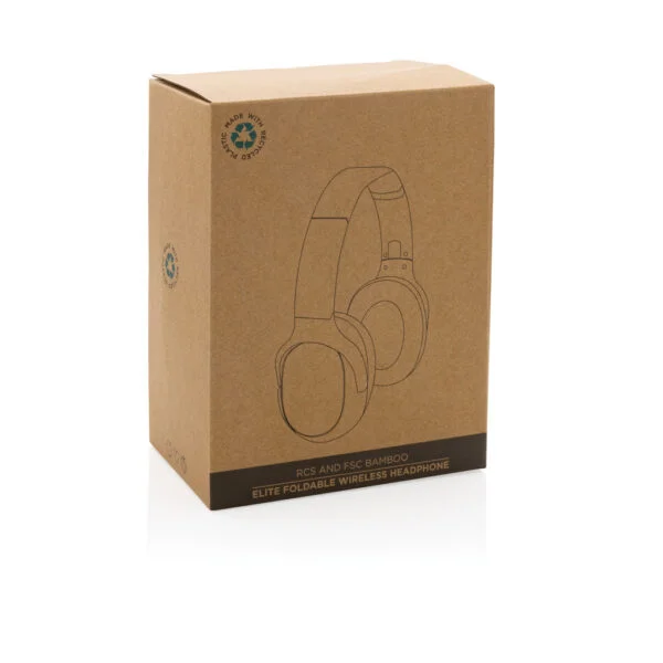 RCS and FSC® bamboo Elite Foldable wireless headphone - Image 10