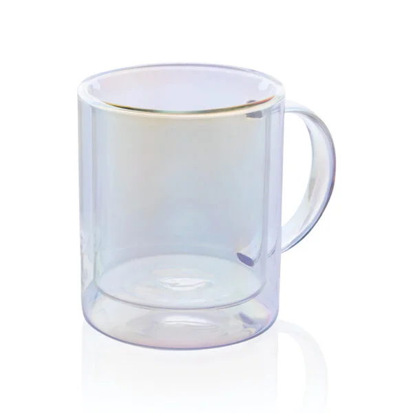 Deluxe double wall electroplated glass mug - Image 2