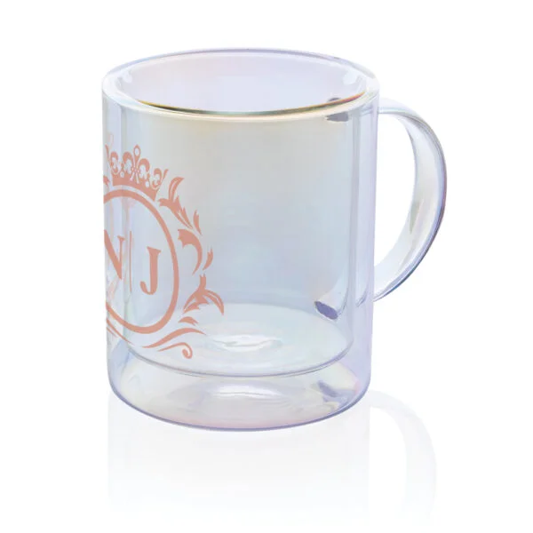 Deluxe double wall electroplated glass mug - Image 8