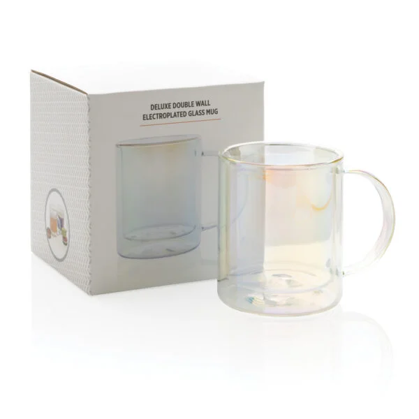 Deluxe double wall electroplated glass mug - Image 12