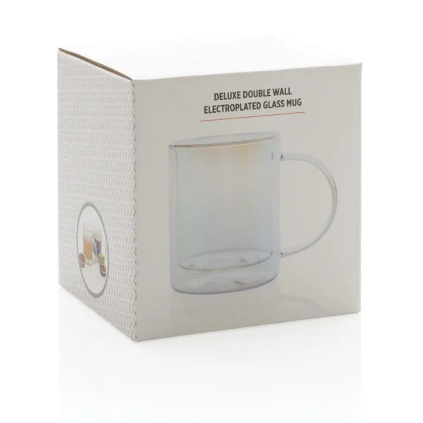 Deluxe double wall electroplated glass mug - Image 13