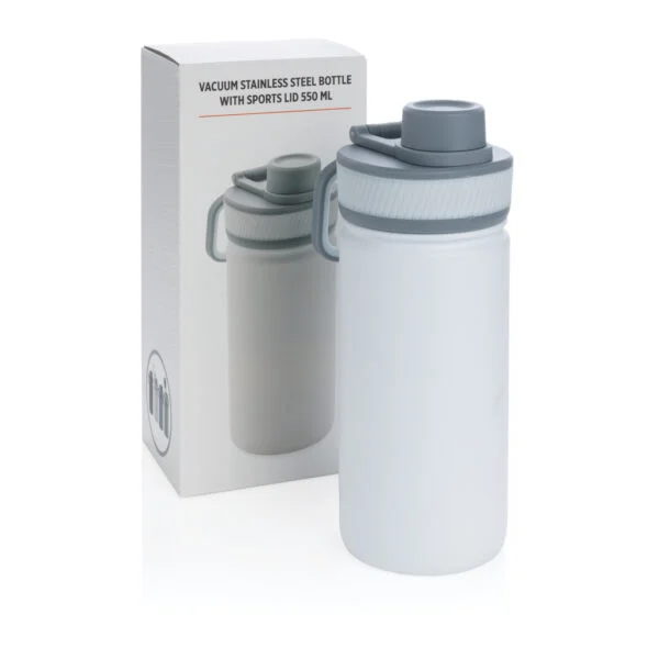 Vacuum stainless steel bottle with sports lid 550ml - Image 12